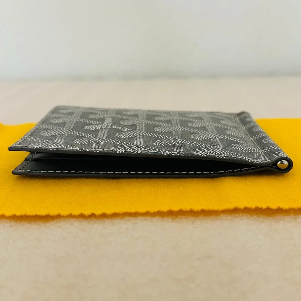👝 New 👝 100% Authentic Goyard Saint Thomas Bill Fold Money Clip Wallet , Grey
